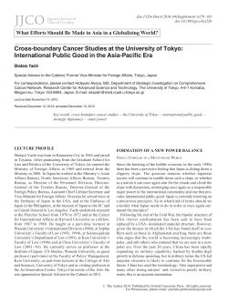 International Public Good in the Asia