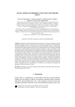 Spatial Models of Prebiotic Evolution: Soup Before Pizza?