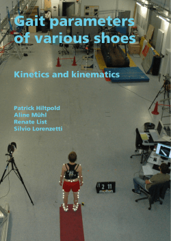 Gait parameters of various shoes