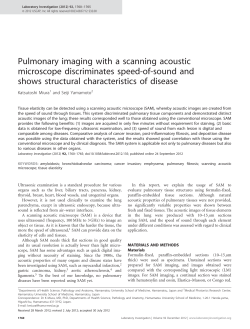 Pulmonary imaging with a scanning acoustic microscope