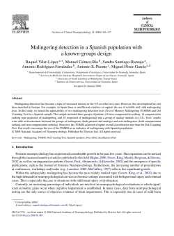 Malingering detection in a Spanish population