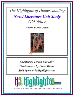 Novel Literature Unit Study