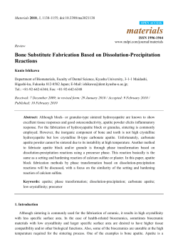 Bone Substitute Fabrication Based on