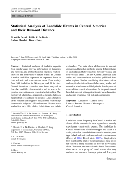 Statistical Analysis of Landslide Events in Central America and