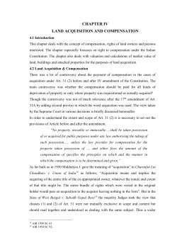 chapter iv land acquisition and compensation