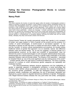 Failing the Feminine: Photographed Words in Lincoln Clarkes