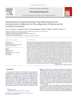 Precambrian Research Paleomagnetism and geochronology of the