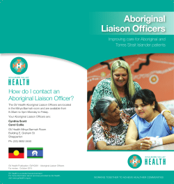 Aboriginal Liaison Officers Brochure
