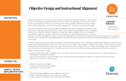 Objective Design and Instructional Alignment
