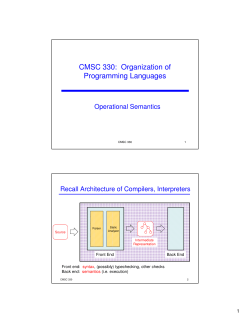Operational Semantics