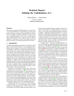 Defining the Undefinedness of C