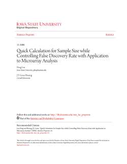 Quick Calculation for Sample Size while Controlling False Discovery