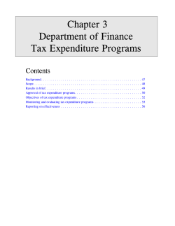 Tax Expenditures