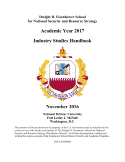 Industry Studies Handbook - Eisenhower School