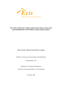 The relative importance of home and host innovation systems in the