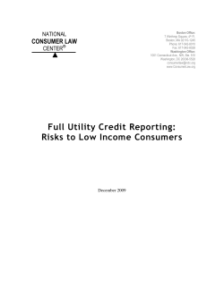 Full Utility Credit Reporting - National Consumer Law Center