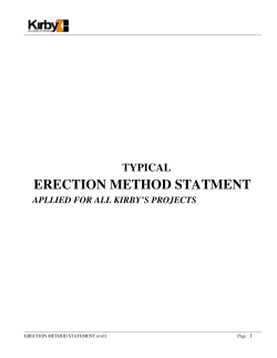 ERECTION METHOD STATEMENT - Kirby
