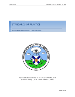 standards of practice - Nova Scotia Land Surveyors
