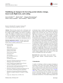 Stabilizing air dampers for hovering aerial robotics