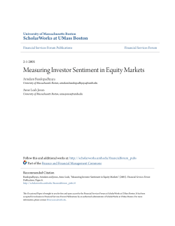 Measuring Investor Sentiment in Equity Markets