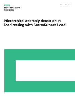 Hierarchical anomaly detection in load testing with StormRunner