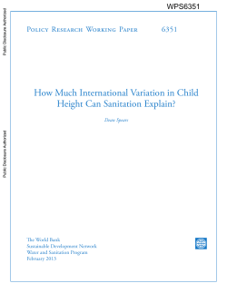 How much international variation in child height can sanitation explain