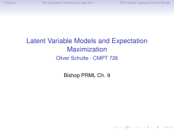 Latent Variable Models and Expectation Maximization