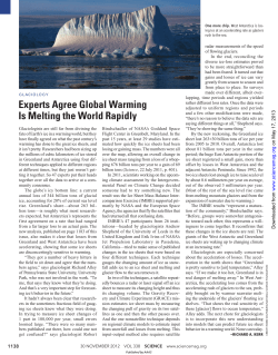 Experts agree global warming is melting the world rapidly