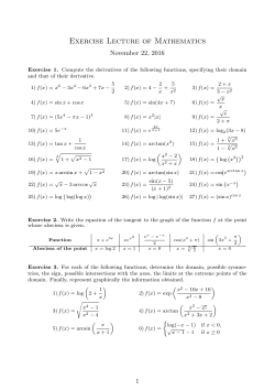 Exercise Lecture of Mathematics