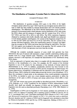 The Distribution of Guanine-Cytosine Pairs in Adenovirus DNAs
