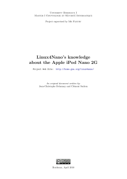 Linux4Nano`s knowledge about the Apple iPod Nano 2G