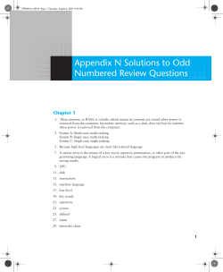 Appendix N Solutions to Odd Numbered Review Questions