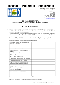 Cemetery rules and forms