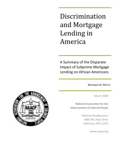 Discrimination and Mortgage Lending in America