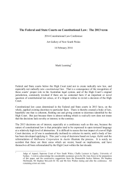 The Federal and State Courts on Constitutional Law