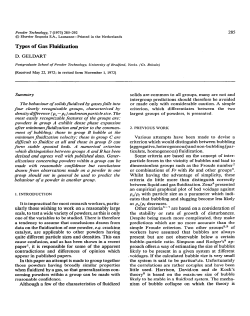 Types of gas fluidization