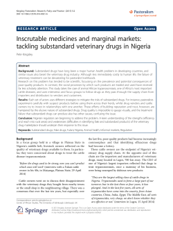 Inscrutable medicines and marginal markets: tackling substandard