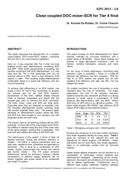 Close Coupled DOC-Mixer-SCR for Tier 4 Final