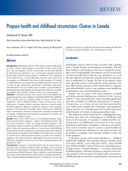 Prepuce health and childhood circumcision