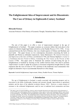 The Case of Orkney in Eighteenth