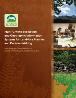 Multi-Criteria Evaluation and Geographic Information Systems for