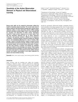 Sensitivity of the Action Observation Network to
