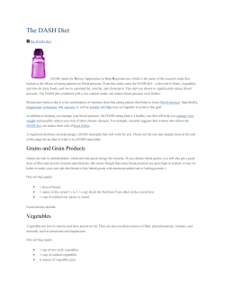 The DASH Diet - Holy Cross Physician Partners