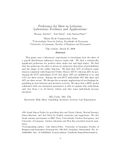 Preference for Skew in Lotteries