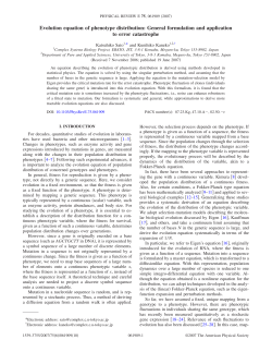 Evolution equation of phenotype distribution