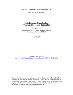 Capital Account Liberalization: Theory, Evidence, and Speculation