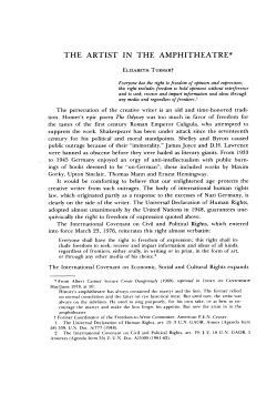 The Artist in the Amphitheatre - Duke Law Scholarship Repository