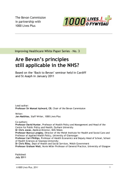 Are Bevan`s principles still applicable in the NHS?