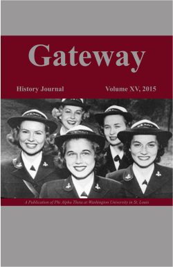 History Journal Volume XV, 2015