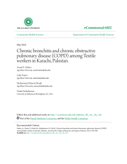 (COPD) among Textile workers in Karachi, Pakistan.